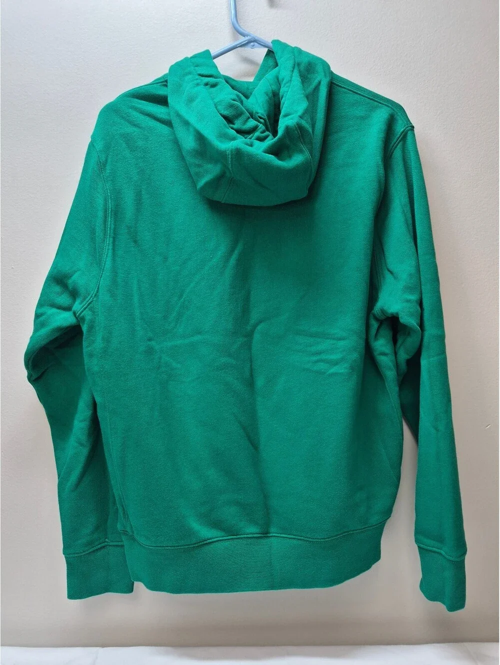 Men's Nike Green Pullover Hoodie with White Logo, Size Medium B485